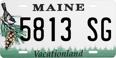 ME license plate 5813SG