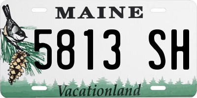 ME license plate 5813SH