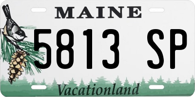 ME license plate 5813SP
