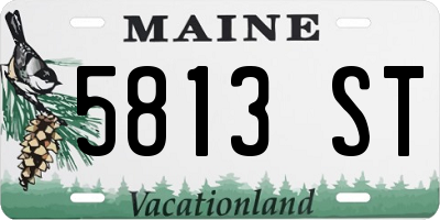 ME license plate 5813ST