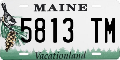 ME license plate 5813TM