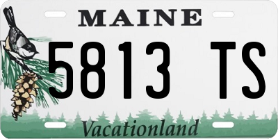 ME license plate 5813TS