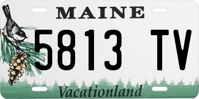 ME license plate 5813TV
