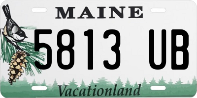 ME license plate 5813UB