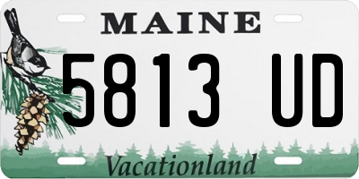 ME license plate 5813UD