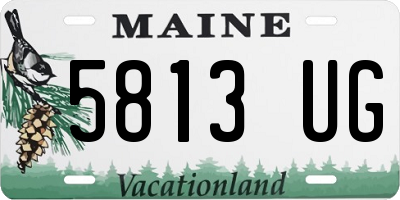 ME license plate 5813UG