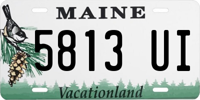ME license plate 5813UI