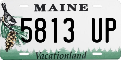 ME license plate 5813UP