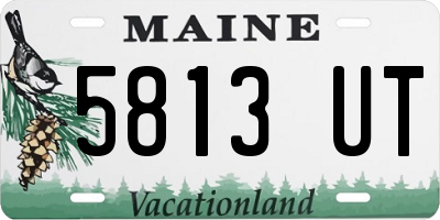 ME license plate 5813UT