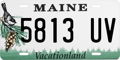 ME license plate 5813UV