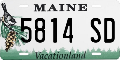 ME license plate 5814SD
