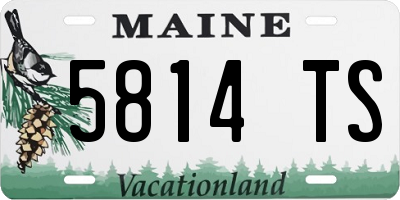 ME license plate 5814TS