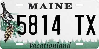 ME license plate 5814TX