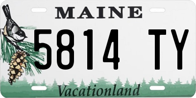 ME license plate 5814TY