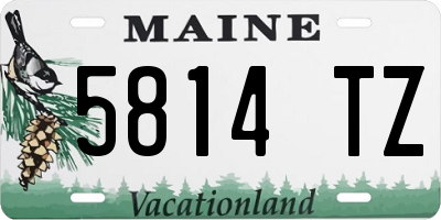 ME license plate 5814TZ