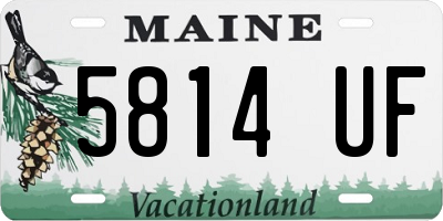 ME license plate 5814UF