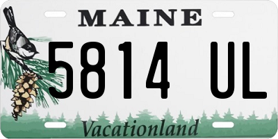 ME license plate 5814UL