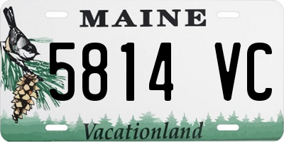 ME license plate 5814VC