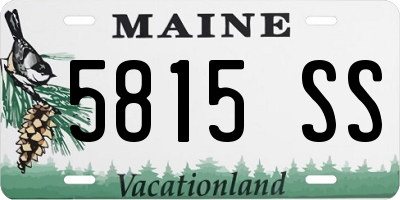 ME license plate 5815SS