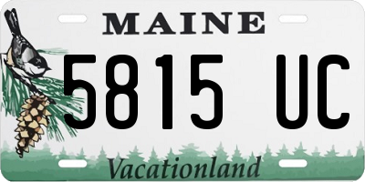 ME license plate 5815UC