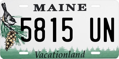 ME license plate 5815UN
