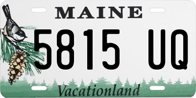 ME license plate 5815UQ