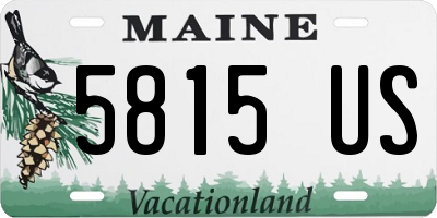 ME license plate 5815US