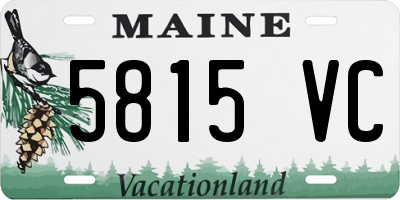ME license plate 5815VC