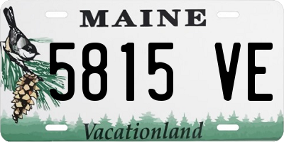 ME license plate 5815VE