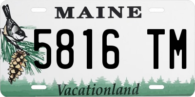 ME license plate 5816TM