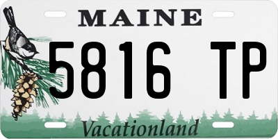ME license plate 5816TP
