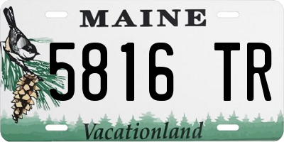 ME license plate 5816TR
