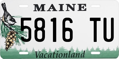 ME license plate 5816TU