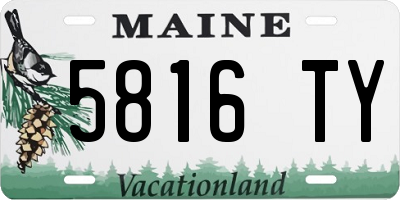 ME license plate 5816TY