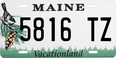 ME license plate 5816TZ