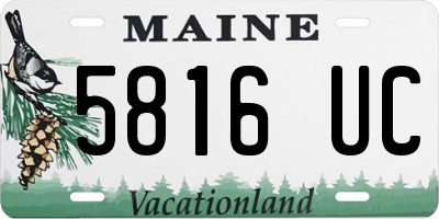 ME license plate 5816UC