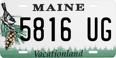 ME license plate 5816UG