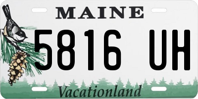 ME license plate 5816UH