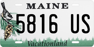 ME license plate 5816US