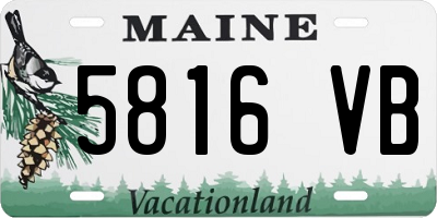 ME license plate 5816VB