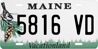 ME license plate 5816VD