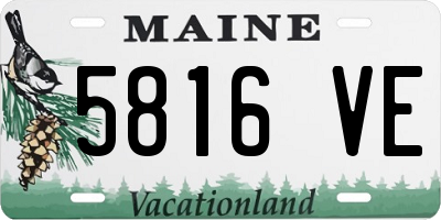 ME license plate 5816VE