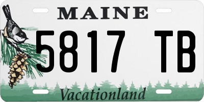 ME license plate 5817TB