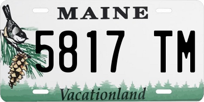 ME license plate 5817TM