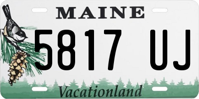 ME license plate 5817UJ
