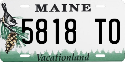 ME license plate 5818TO