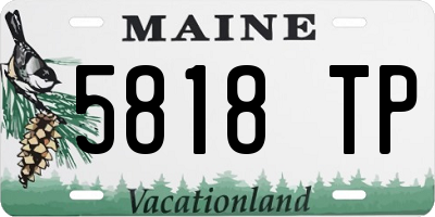 ME license plate 5818TP