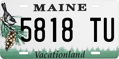 ME license plate 5818TU