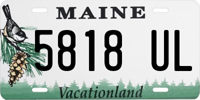 ME license plate 5818UL
