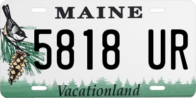 ME license plate 5818UR
